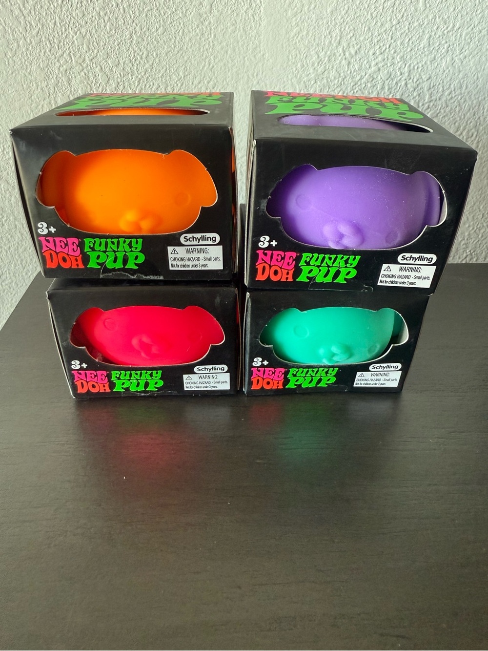 1 Nee Doh Funky Pup Squishy Toy - Orange, Purple, Red, Teal, assorted colors